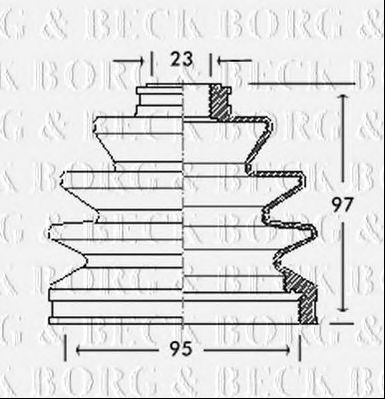 BORG & BECK bcb2063 -  Пыльник, приводной вал